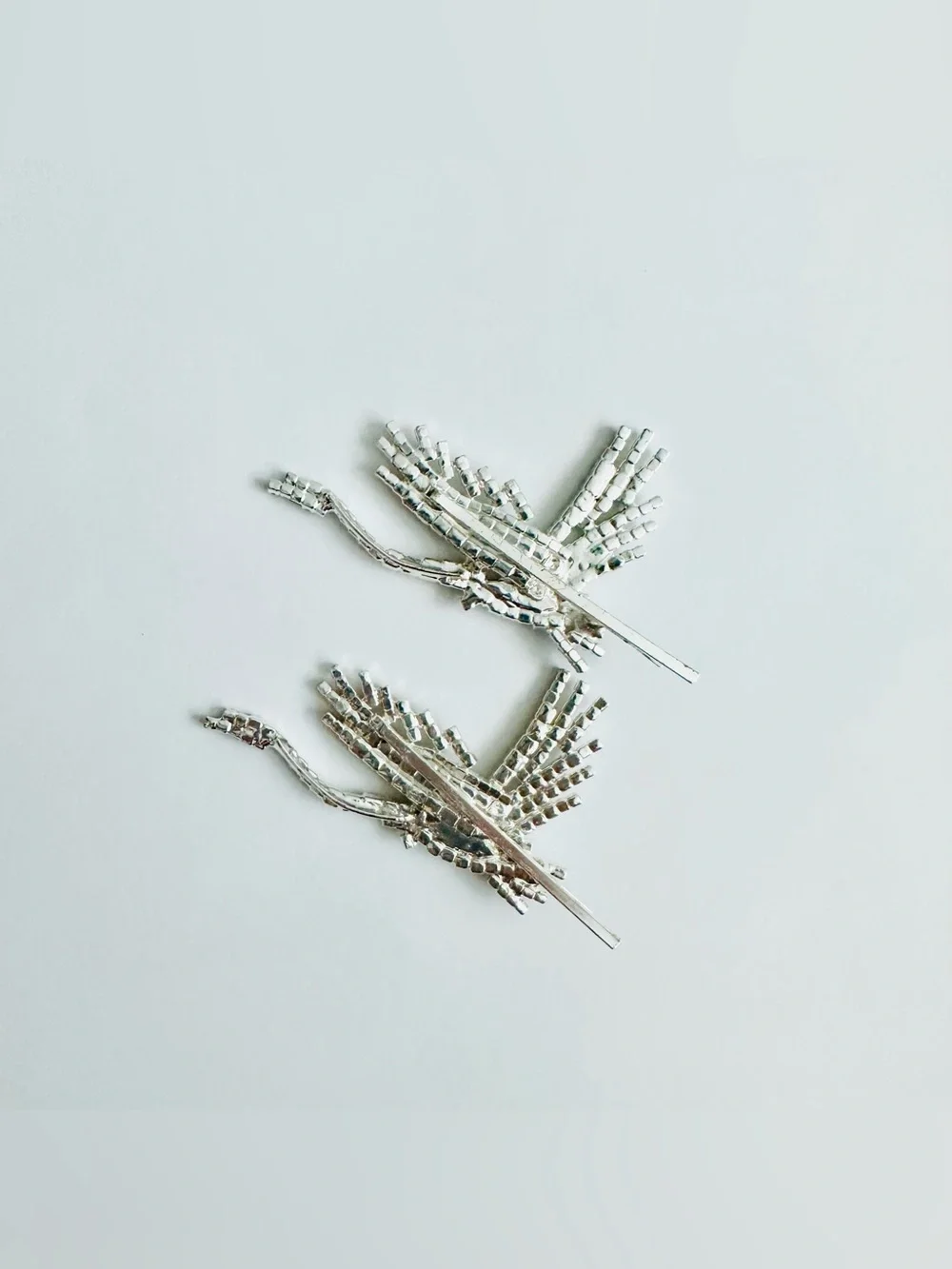 ART SCHOOL London Crystal Crane Hairpins Set Rhinestone Bird Bobby Pins NWT